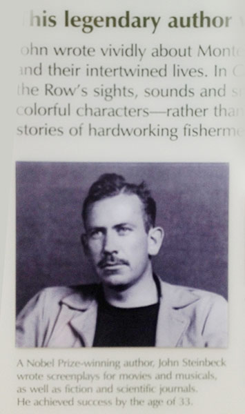 モントレー水族館に展示されたジョン・スタインベックの説明書